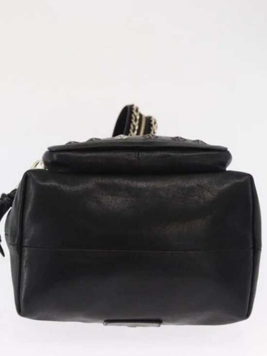 Jimmy Choo Studs Backpack Leather Black Gold Auth ka1552 main image 11